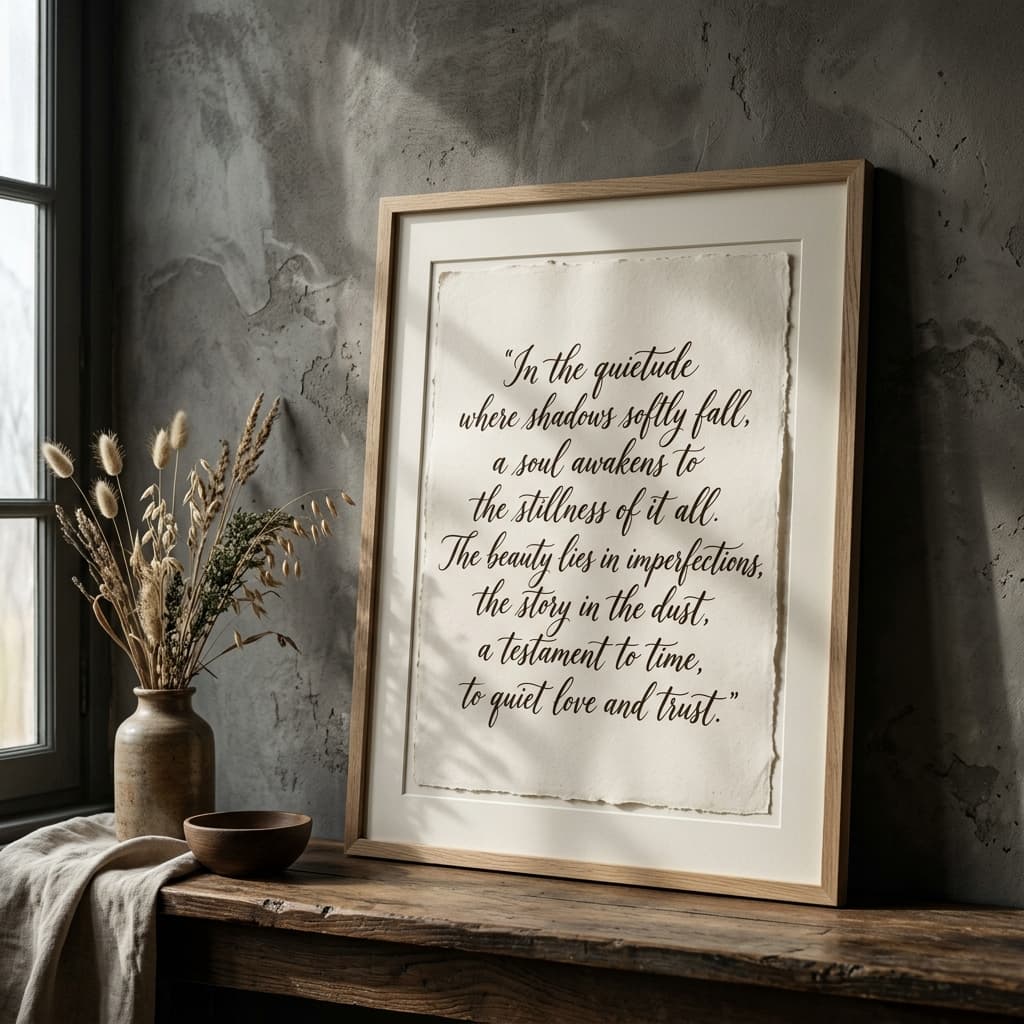Framed quote or poem