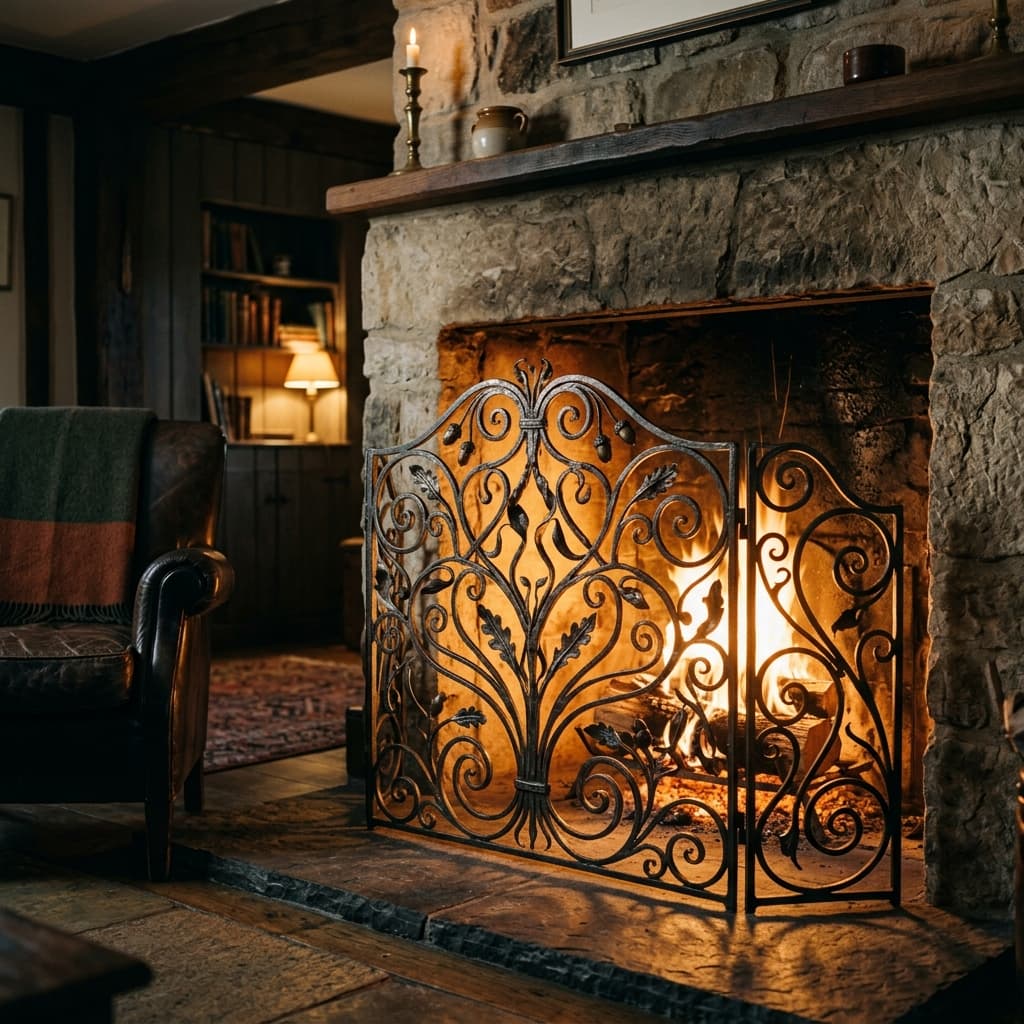 Sculptural Fire Screen