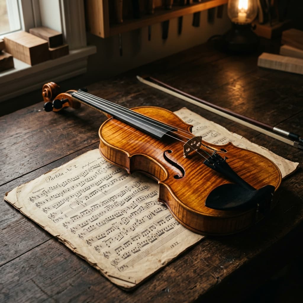 Handmade violin or viola