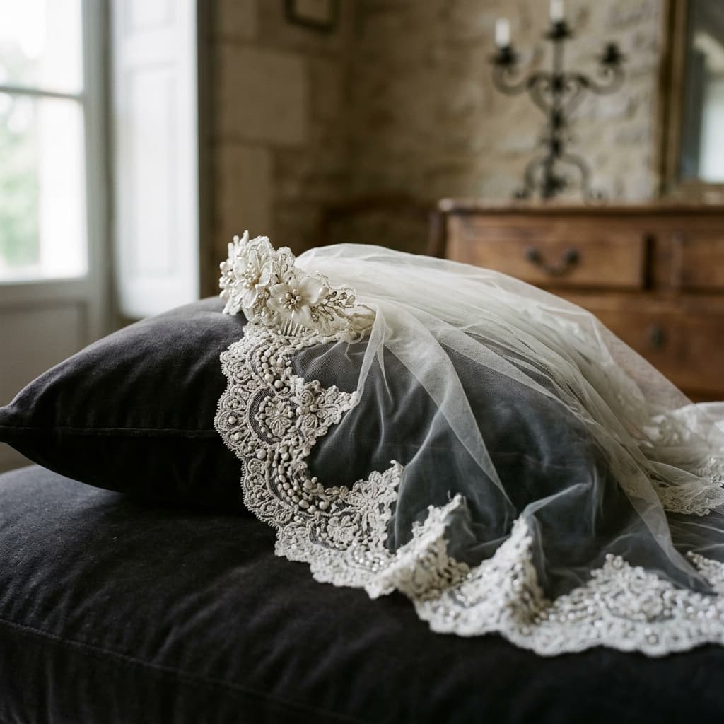 Bridal headpiece or veil