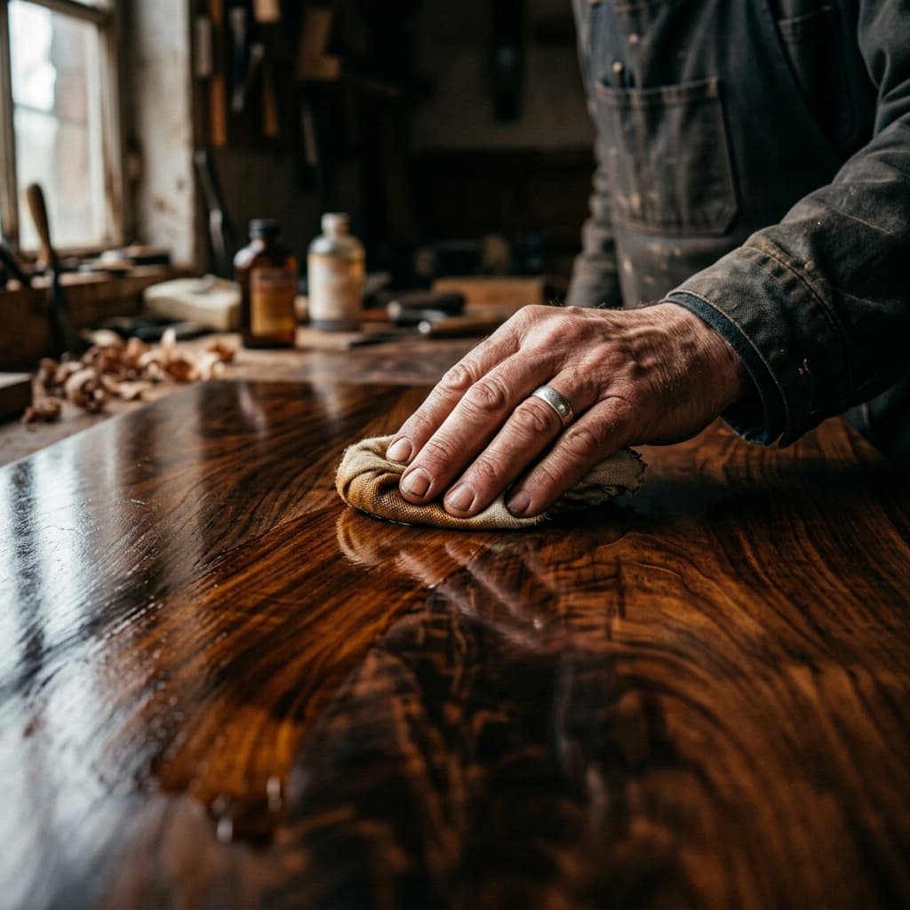 French polishing (large piece)
