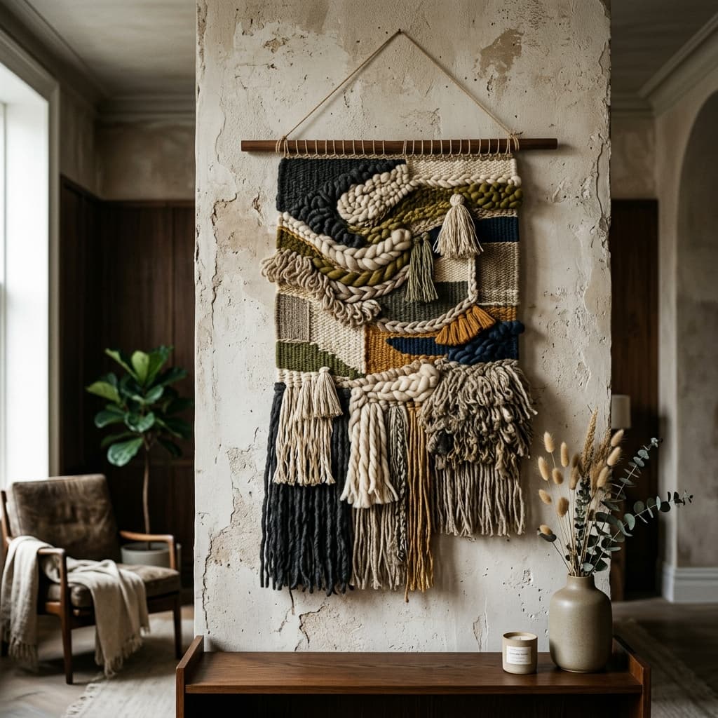 Woven wall hanging