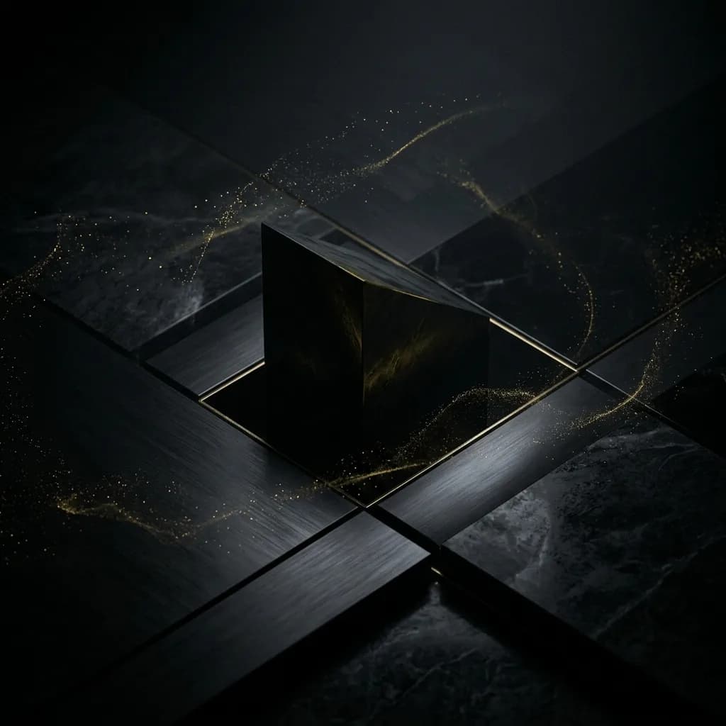 Exclusive dark background with gold dust